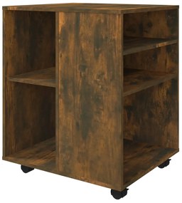 vidaXL Ντουλάπι Με Ροδάκια Καπνιστή Δρυς 60x53x72 εκ. Επεξεργ. Ξύλο
