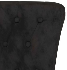 vidaXL Καναπέ με κουβέρτα Μαύρο 56,5 x 70 x 110 εκ Βελούδο