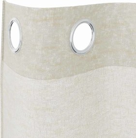 vidaXL Κουρτίνα βυσσινί 2 pcs Κρεμ 260 x 140 εκ. Πολυεστέρας