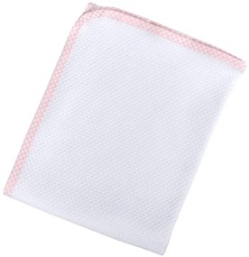 Πάνα Πικέ Βαμβακερή Bebe 80x80εκ. White-Pink