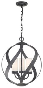 Κρεμαστό Φωτιστικό Οροφής 3xE14 Παλαιωμένο Μαύρο IP44 Blacksmith QN-BLACKSMITH-3P-OBK Quintiesse Elstead Lighting-QN-BLACKSMITH- QN-BLACKSMITH-3P-OBK