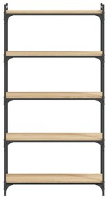vidaXL Βιβλιοθήκη 5 Επιπέδων Sonoma Δρυς 80x30x154 εκ. Επεξεργ. Ξύλο