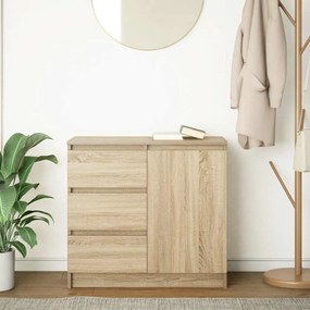 Συρταριέρα με Συρτάρια Sonoma Δρυς 71x35x65 εκ. από Επεξ. Ξύλο - Καφέ