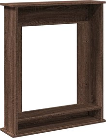 vidaXL Πλαίσιο Τζακιού Καφέ Δρυς 75x20x87,5 εκ. από Επεξ. Ξύλο