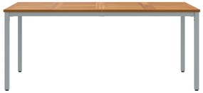 vidaXL Γραφείο Κήπου 180x90x75 εκ. Συμπαγές ξύλο ακακίας και μέταλλο