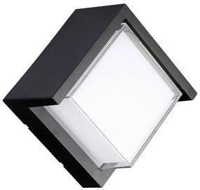 V-TAC Εξωτερικό Επιτοίχιο Φωτιστικό 7W 230V 670lm 120° IP65 Τετράγωνο Μαύρο Σώμα Ζεστό Λευκό 218610