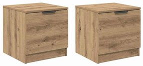 vidaXL Ντουλάπι κρεβατιού 2 pcs artisan δρυς 40 x 39 x 40 εκ.