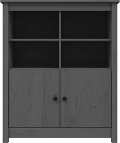 vidaXL Ντουλάπι Γκρι 83 x 41,5 x 100 εκ. από Μασίφ Ξύλο Πεύκου