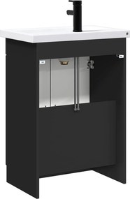 vidaXL Σετ Επίπλων Μπάνιου Μαύρο 78,5 x 37,5 x 81 cm