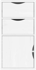 vidaXL Συρταριέρα με Συρτάρια ODDA Λευκό 40x24x79εκ. Μασίφ Ξύλο Πεύκου