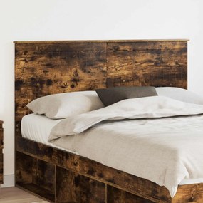 vidaXL Κεφαλάρι με κεφαλάρι Καπνιστό Δρύς 140 cm Επεξεργασμένο ξύλο