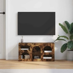 vidaXL Ντουλάπι TV ELST 80 x 35 x 40 εκ Καπνιστό Δρύς