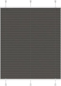vidaXL Πλισέ περσίδα Μαύρο 110x150 cm Πλάτος υφάσματος 109,4 cm