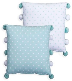 Μαξιλάρι Διακοσμητικό (Με Γέμιση) Deco Time Aqua Nef-Nef 35Χ35 Cotton-Polyester