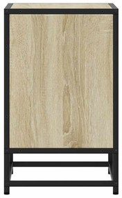 vidaXL Κομοδίνο Sonoma Oak 40x31x50 cm Κατασκευασμένο ξύλο και μέταλλο