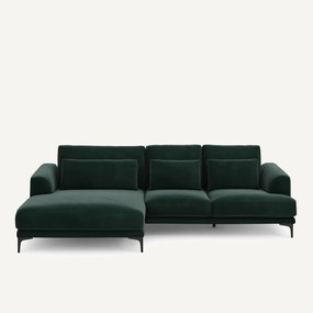 Γωνιακός καναπές αριστερός XL από βελούδο, Marsile