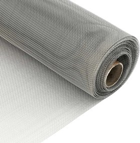 vidaXL Πλέγμα Οθόνης 20 mesh 80 x 2000 cm Ανοξείδωτο Ατσάλι 201 Ασημί