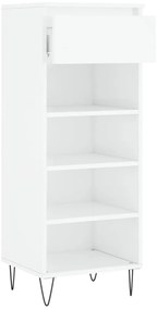 vidaXL Παπουτσοθήκη Γυαλιστερό Λευκό 40x36x105 εκ. Επεξεργασμένο Ξύλο