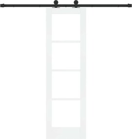 vidaXL Συρόμενη Πόρτα ORKDAL Λευκό και Μαύρο 61 x 198,5 εκ.