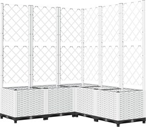 vidaXL Γλάστρα Κήπου Λευκό 120 x 120 x 136 cm