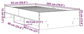 ΠΛΑΙΣΙΟ ΚΡΕΒΑΤΙΟΥ ΚΑΠΝΙΣΤΗ ΔΡΥΣ 90X200 ΕΚ. ΕΠΕΞΕΡΓΑΣΜΕΝΟ ΞΥΛΟ 3295678