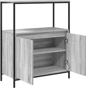 vidaXL Ντουλάπι μπάνιου με ράφια Γκρι Sonoma 76,5x35x95 εκ.