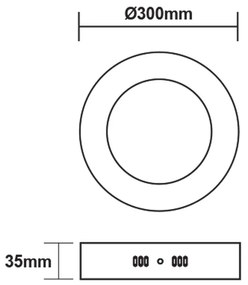 ΛΕΥΚΟ ΣΤΡΟΓΓΥΛΟ LED ΠΑΝΕΛ ΟΡΟΦΗΣ 23W 6500K 2120Lm Φ285mm 230V AC Ra80