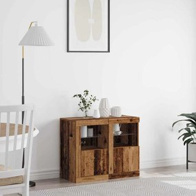 vidaXL Βοηθητικό ντουλάπι 2 pcs Παλαιό ξύλο 41 x 37 x 67 εκ