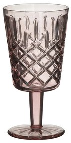 Ποτήρι Κρασιού Σετ 6τμχ Γυάλινο Ροζ-Μωβ inart 9x16,5εκ. 3-60-621-0054