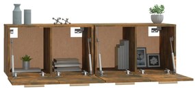 vidaXL Ντουλάπια Τοίχου 2 τεμ. Καπνιστή δρυς 60x36,5x35εκ. Επεξ. Ξύλο