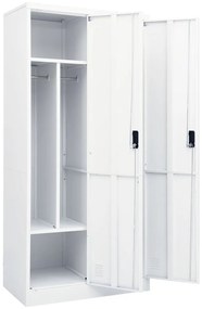 vidaXL Ντουλάπα Λευκή 80 x 50 x 180 εκ. από Χάλυβα
