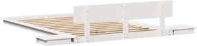 vidaXL Σκελετός Κρεβατιού Λευκό 120 x 190 cm ξύλο