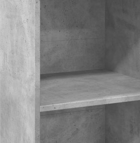 vidaXL Ντουλάπι Γκρι Σκυρ. 45x41x124 εκ. από Επεξεργασμένο Ξύλο