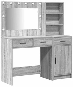 vidaXL Τραπέζι περιποίησης με συρτάρι 2 pcs Γκρι 78.5 x 41 x 135 εκ