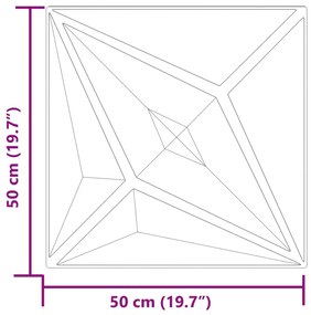 vidaXL Πάνελ Τοίχου 48 τεμ. Πράσινη Σχ. Αστέρι 50x50 εκ. 12 μ² XPS