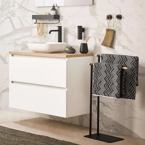 Brix black small ράφι + κρεμάστρα Sealskin
