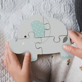 Ξύλινο Παζλ Με 4 Κομμάτια Orange Tree Toys Elephant 60-06962