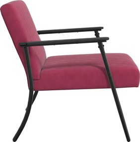 vidaXL Πολυθρόνα Κόκκινο 59 x 75 x 78 εκ Βελούδο
