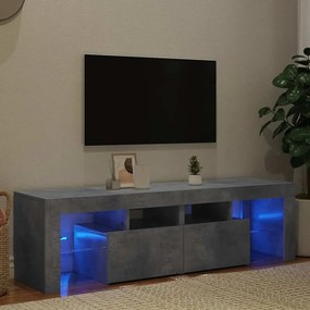 vidaXL Έπιπλο Τηλεόρασης με LED Γκρι Σκυρ. 140 x 36,5 x 40 εκ.