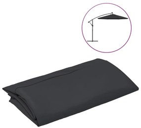vidaXL Ύφασμα Ανταλλακτικό για Κρεμαστή Ομπρέλα Μαύρο 300 εκ.
