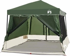 vidaXL Σετ Σκηνών Κατασκήνωσης 2 pcs Πράσινο Ταφτάς και Υφάσματα