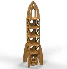 Intra απο ξύλο plywood 3mm-4mm πάχος - Διαστημόπλοιο Βιβλιοθήκη Διαστημόπλοιο Διακόσμηση Παιδικού Δωματίου Δίασταση 30x30 cm Intraeaxys-ro6y5gq7
