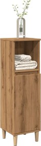 vidaXL Ντουλάπι μπάνιου Δρυς τεχνίτης 30x30x100 cm Κατασκευασμένο ξύλο