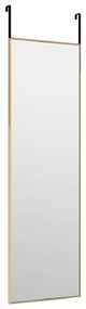 vidaXL Καθρέπτης Πόρτας Χρυσό 30 x 100 εκ. από Γυαλί και Αλουμίνιο