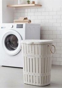 Stewehome Σετ μπάνιου 7 τεμαχίων με καλάθι ρούχων 65 Lt και σετ 5 τεμαχίων μπάνιου Λευκό