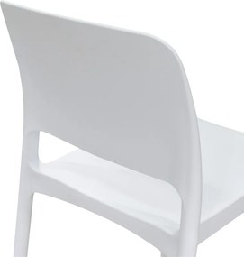 Καρέκλα Fenxy pakoworld pp σε λευκή απόχρωση 38x42x77εκ