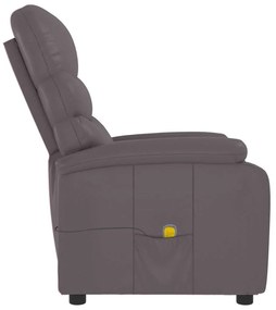 vidaXL Πολυθρόνα Μασάζ Γκρι από Συνθετικό Δέρμα