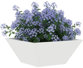 vidaXL Σετ Πλαστικών Γλαστρών Λευκό Πλαστικό 35 x 35 x 15 εκ.
