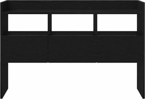 vidaXL Πλαϊνό γραφείο Μαύρη Οξυά 105 x 30 x 70 εκ Επεξεργασμένο ξύλο