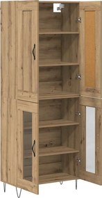 vidaXL Highboard Artisan Oak 69,5 x 34 x 180 εκ. Επεξεργασμένο ξύλο